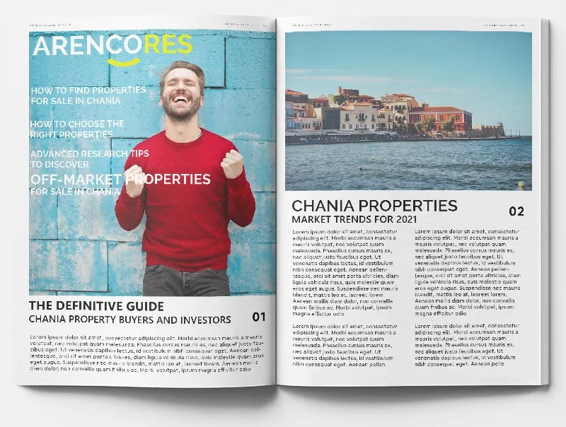 Properties for sale in Chania: The Definitive Guide by ARENCORES for property buyers and investors looking to invest in Chania real estate market.