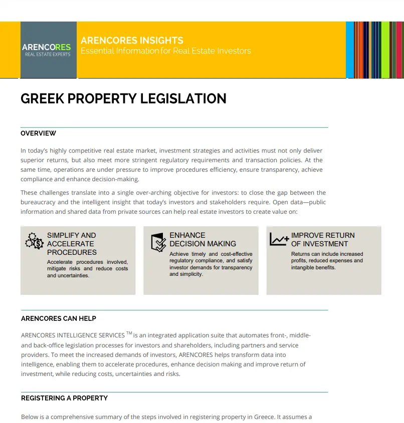 Greek Property Law Guide by ARENCORES, Chania Real Estate Experts