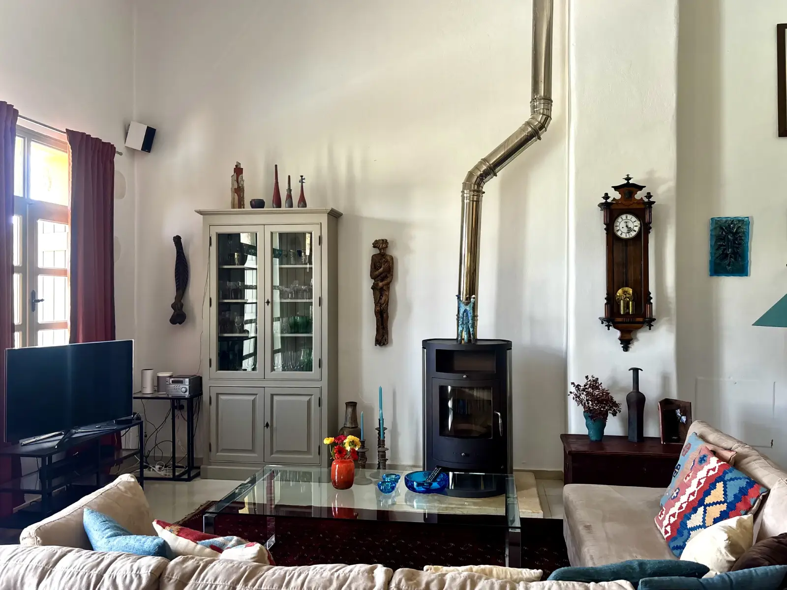 renovated-traditional-stone-villa-in-apokoronas (9) Living Room - Apokoronas Villa for Sale
